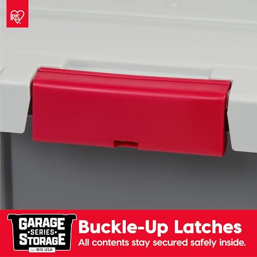 IRIS USA 3 Gallon Lockable Storage Totes with Lids, 5 Pack, Heavy-Duty Durable Stackable Containers, Large Garage Organizing Bins Moving Tubs, Rugged Sturdy Equipment Utility Tool Box, Gray - Image 6