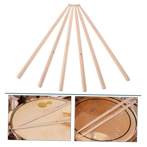 Baquetas clásicas de madera Abaodam, 3 pares, para práctica y actuación, agarre ergonómico, madera de arce duradera, para bateristas en presentaciones en vivo y grabaciones miniatura 7