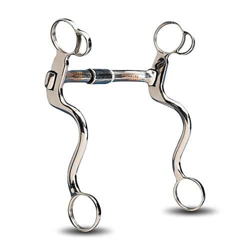 Colorado Saddlery The Never Tarnish S Cheek Roller Bit, Brushed Steel #TOP18
