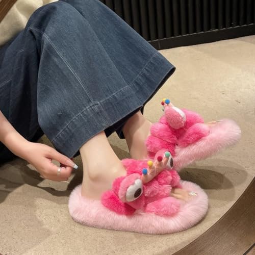 ZQW Funny Cartoon Fuzzy Slippers – Super Comfy & Cute, the Perfect Cozy Shoes for Lounging or Snapping Cute Pics at Home3