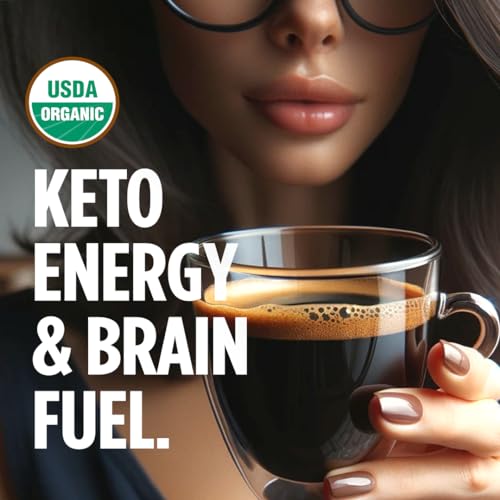 Vitacup 0850012316275 Organic Genius Ground Keto Coffee, Increase Energy & Focus W/Mct Oil, Turmeric, B Vitamins, D3, Usda Organic Ground Coffee Medium Dark Roast thumb #1