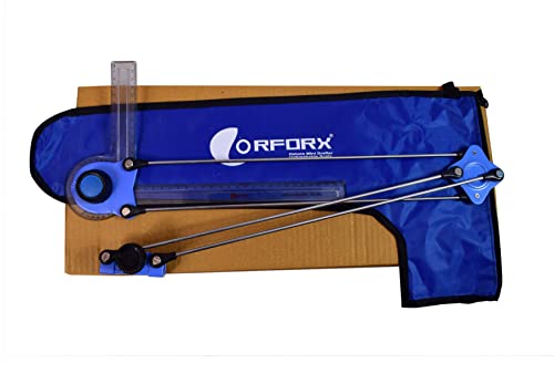 Image of Mini Drafter with Heavy Mild Steel Rod & Shatterproof Scale for Engineering Student With Protective Cover (Blue)