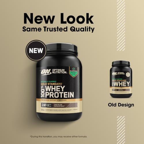 Optimum Nutrition Gold Standard Whey Protein Powder, Chocolate, 2 LB | 24g 100% Whey Protein Per Serving, Naturally Flavored, Gluten Free, Easy Mixing, No Artificial Flavors, Colors, or Sweetners - image 7