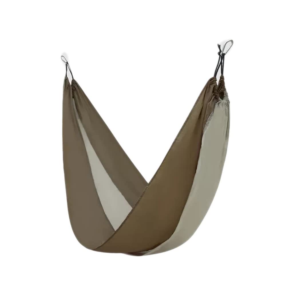 Hamac extérieur portable de camping marron et kaki 270x136cm