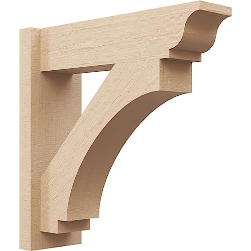 Ekena Millwork 8"W x 48"D x 48"H Imperial Traditional Rough Cedar Woodgrain TimberThane Outlooker, Primed Tan