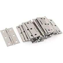 2.5" x 1.5" Stainless Steel Butt Hinge for Cabinet Gate Closet Door. Six Holes Screw Mounted Home Furniture Door Hinge, 20 Pack