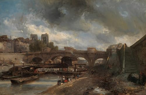 Affiche impression Le Pont Neuf de Jongkind, une toile murale salon élégante