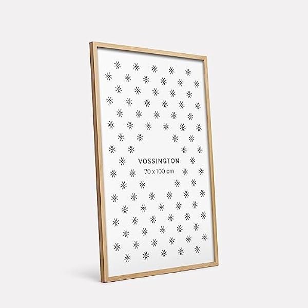 Vossington Cornice classica rovere 70x100 cm - Finitura con venature effetto legno - Moderna - Portafoto - Fai da te - Adatta a 1 foto o poster di dimensioni 70 x 100 cm (100x70 cm)