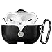 Maxjoy Compatible Airpods Pro Case Cover, Airpods 3 Leather Case Protective Cover with Keychain Airpods Strap Compatible with Apple Airpods Pro Charging Case 3rd Gen 2019 (Front LED Visible), Black