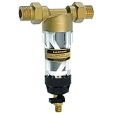 DackWinid 40 Micron Whole House Spin Down Sediment Water Filter with Scraper and Water Pressure...