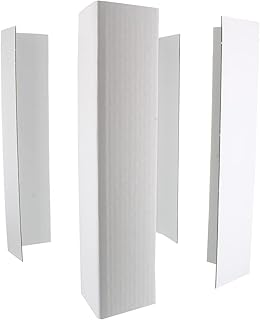 Culpitt 14" Cake Box Extension Corner Cards for 12" Cake Boxes, Pack of 4, Strong White Corrugated Card, Easily Protect Tall Celebration Cakes, Stacked Cakes, and Wedding Cakes - 14" x 6"