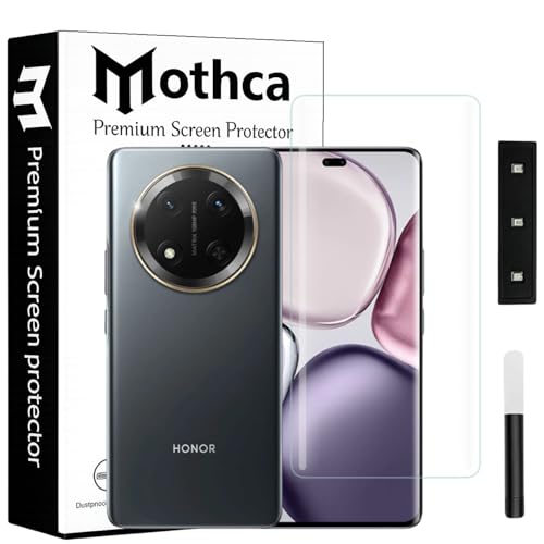 Image of Mothca Curved UV Tempered Glass Screen Protector for Honor X9C | HD Clear | Full Screen Coverage | Pack of 1