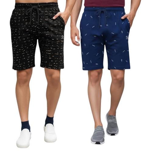 Image of GUIDE Men's Regular Fit Printed Cotton Shorts