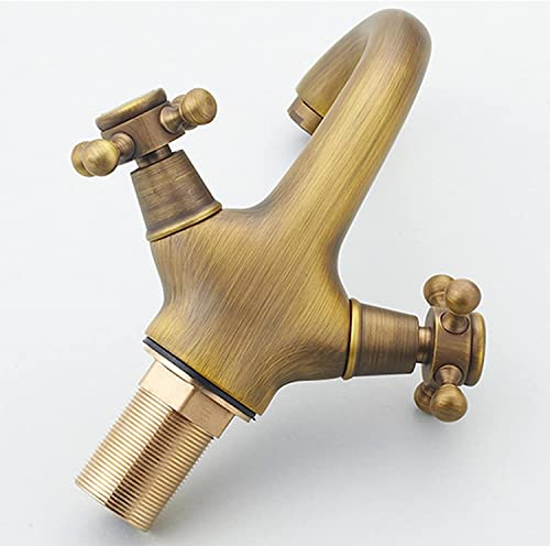 Robinet lavabo anti éclaboussure mitigeur double commande laiton robuste - 6