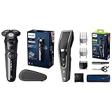 Philips Shaver Series 5000 Wet & Dry S5588/30 Afeitadora eléctrica para uso en seco y húmedo para hombres + HC7650/15...