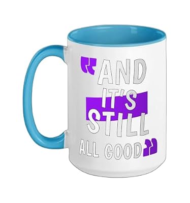 Purple Still Good Purple Graphic Ceramic Mug, Blue/White, 15oz