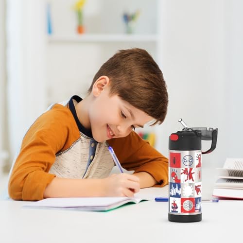 THERMOS FUNTAINER Water Bottle with Straw, 14oz, Spiderman - 5