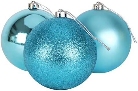 Christmas Concepts® 3-150mm Extra Large Baubles - Shiny, Matte & Glitter Design - Christmas Decorations (Red)