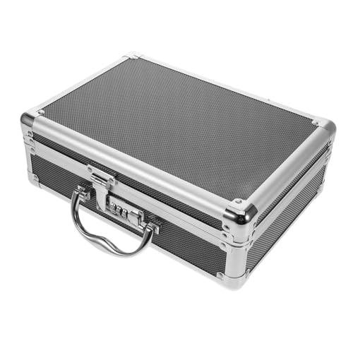 Image of TOBBOMEY Lockable Tool Box with Coded Lock Portable Tool Storage Box with Handle Aluminium Alloy Organiser for Home Diy Projects and Outdoor Transport 11.42 X 8.07 X 3.94In
