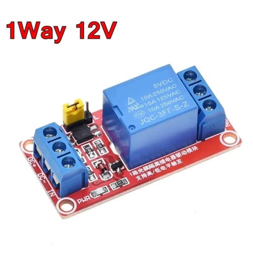 Module de relais 12V 1 canal rouge anti interférence pour carte - 3