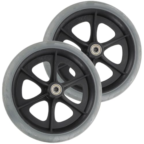 YOSADIER Ruedas Delanteras para Silla de Ruedas 8 Pulgadas Antideslizantes Cojinetes Accesorio de Alta Resistencia para Andadores y Sillas de Movilidad Paquete de 2 Piezas