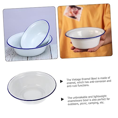 Tazón esmaltado vintage SHOWERORO para mezclar miniatura 6