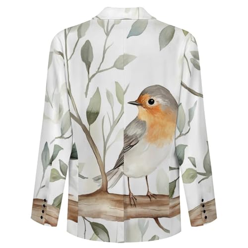 Robin Bird On Woods Classic Suits Blazer for Men Business Tuxedo Jacket Sport Coat Two Buttons4