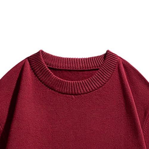 Men's Basic Long Sleeve Knit Pullover Solid Color Casual Male Knits Sweaters Crew Neck Slim Fit Knitted Sweater2