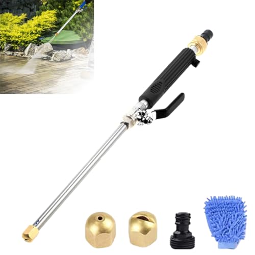Unbelievable Washer Universal Garden Hose Pressure Washer Attachment, High Pressure Hose Nozzle for Garden Hose, Jet Nozzle 2-in-1 High Pressure Power Washer (Black)