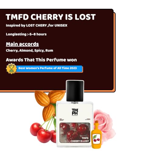 Image of TMPerfumehouse Tmfd cherry is lost EDP for Men & Women | Fruity, Gourmand & Long Lasting Perfume Spray | Green, Whitefloral & Freshspicy Fragrance | Luxury Gift for Him & Her | TMPH | 50ml