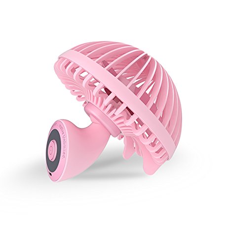 YKHENGTU Strong Wind 5.5 Inch USB Desk Fan,Quiet Personal Portable Innovative Design USB Table Desktop Fan,Pink