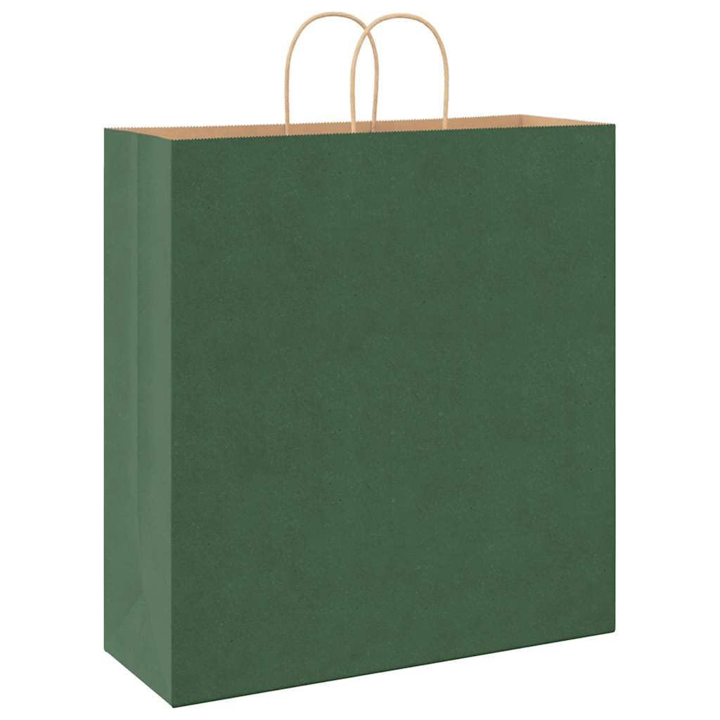 KFPOERTFGD Torby papierowe 250 szt. 45 x 17 x 48 cm, zielone