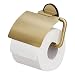 Produktbild Tiger Tune Toilettenpapierhalter mit Deckel, Montage ohne Bohren dank integrierter Klebefolie, optional Befestigung zum Schrauben, Messing gebürstet/Schwarz, 150 x 123 x 33 mm