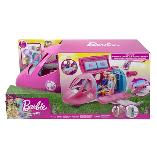 Barbie Avion de Rêve pour Poupées, avec Mobilier Et Plus de 15 Accessoires Inclus, Jouet pour Enfant de 3 Ans et Plus, GDG76