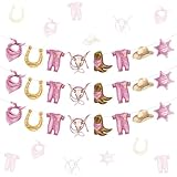 Fangleland Girlande, Western-Cowgirl-Girlande, Dekoration für Mädchen, kleines Cowgirl-West-Landschaftsbanner, Geschlechtsoffenbarung, Schwangerschaftsfeier, hängende Dekorationen, Partyzubehör, 3