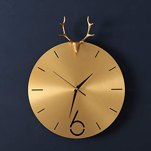 SXSYZZCL statue, Metal Hanging Clock Living Room Decoration Wall Clock Ornaments Clock Best Gift,No.1