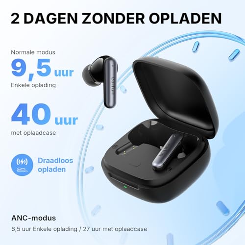 EarFun Air Pro 4i draadloze oordopjes met noise cancelling, Hi-Res geluid met LDAC, 6 AI-ENC microfoons, 40 uur speeltijd, ruimtelijke audio, multipoint-verbinding, Bluetooth 5.4, draadloos opladen - Afbeelding 6
