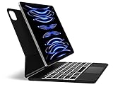 Freischwebendes Stand Design - Durch ein freischwebendes Design verbindet das iPad Pro magnetisch mit der Tastatur Hülle und Sie können Ihnen unbegrenzt den perfekten Betrachtungswinkel einstellen genau wie Magic Keyboard.Der Verzicht auf einen gewissen Fließfaktor stärkt die Stabilität der Basis，denn somit erreicht man eine stabilere Arbeitsoberfläche. Zum Schreiben und Arbeiten eignet sich diese Vorrichtung super.