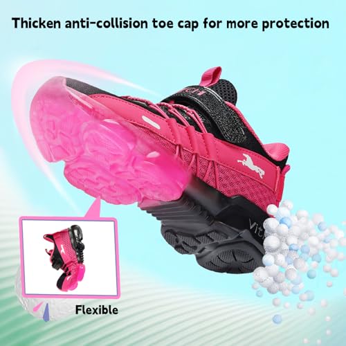 Image of JMFCHI Boys Girls Kids Sneakers Knitted Mesh Running Tennis Athletic Shoes