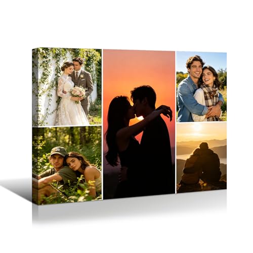 Looife 28"x 20" Collage Custom Canvas Prints with Your Photo