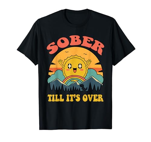 Sober Till Its Over Retro Sriety Anniversary Recovery T�V���c