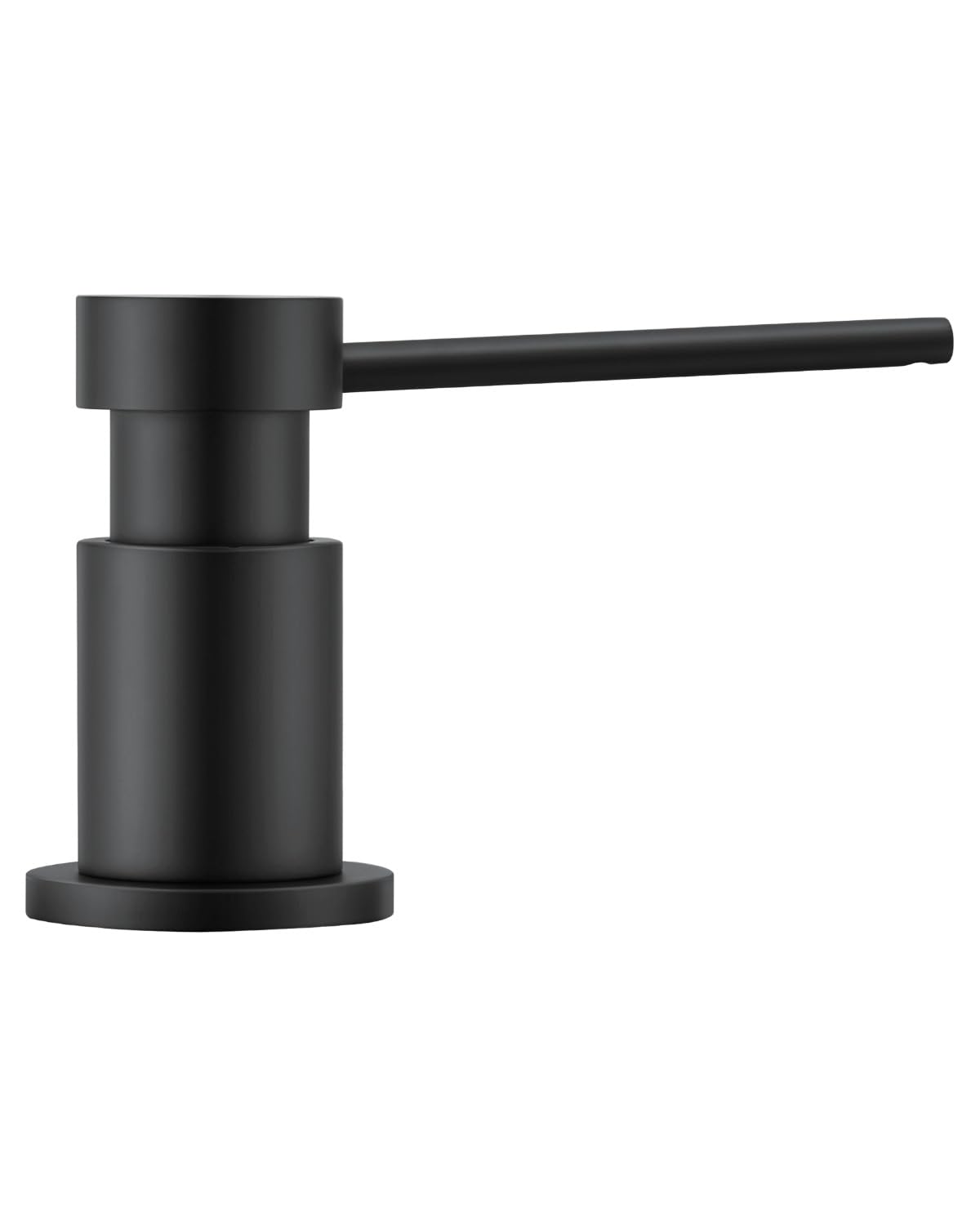 Dispensador Jabon Cocina Bajo Encimera, Dosificador Jabon Cocina Duradero con Tuercas de Acero INOX 304(sin Plástico), Botella de 300 ml y Tubo Silicona de Extensión de 1,25 m, Negro