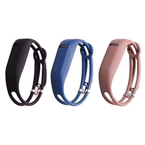 i-smile 3PCS Replacement Bands with Metal Clasps for Fitbit Flex, Set of 3 with 2 Piece Silicon Fastener Ring (New style: 10, Large)