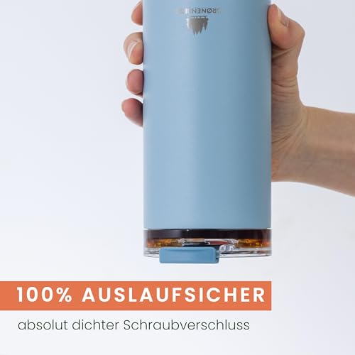 Groenenberg Thermobecher 440 ml | Kaffeebecher to go 100% Auslaufsicher | Hält mind. 4 h warm | Coffee to go Becher aus recyceltem Edelstahl – Ansicht 3