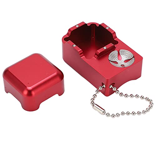 Supmaka 4-In-1 Billiards Club Tip Repair Tool R6 Multi-Function Pool Tip Shaper Metal Chalk Holder Red(Red) #TOP4