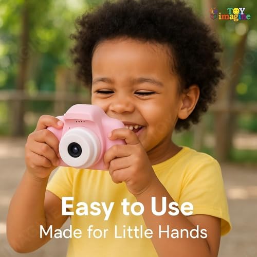 Image of Cots and Cuddles Kids Digital Camera for Boys & Girls | 1080P HD Video & 12MP Photo | Dual Lens, Rechargeable Toy Camera with Games & Filters for Kids Age 3-10 Years (Pink)