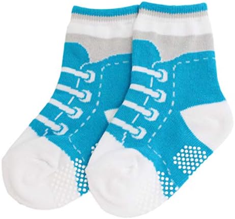 Boys Toddlers Kids 6-pack Funky Graphic II NON SKID Shoe-like Socks - AGE 1 2 3 (9-15cm)