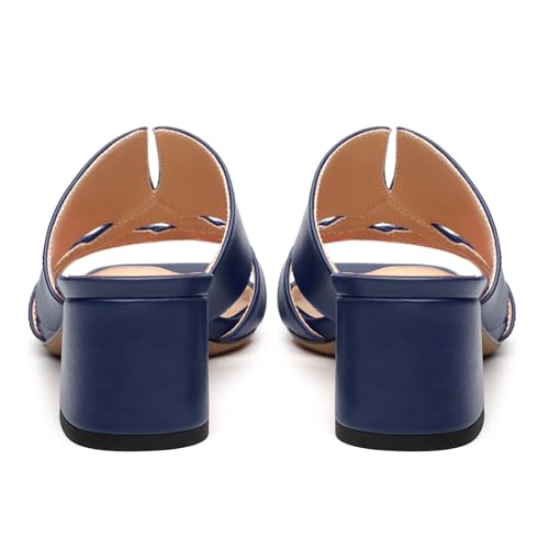 Women's Square Toe Open Toe Sandals, Chunky Heel One Foot Stirrup Slippers for women, Comfortable and Versatile Summer Sandals4