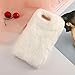 Nadoli Coque pour Xiaomi Mi 6,Hiver Peluche Fausse Fourrure De Lapin Doux Flexible Femmes Filles Belle Duveteux Arrière Étui Housse de Protection pour Xiaomi Mi 6,Blanc