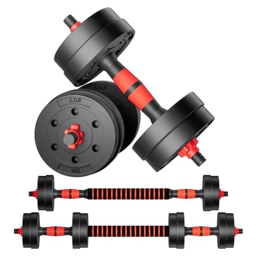 BCBIG Adjustable-Dumbbells-Sets,Free Weights-20lb(10lb*2) Dumbbells Set of 2 Convertible To Barbell A Pair of Lightweight for Home Gym,Women and Men Equipment